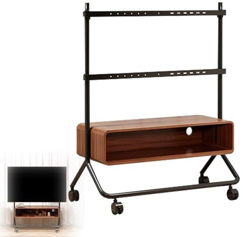 YZWZZXC Soporte TV con Ruedas, Soporte Pie TV, Múltiples Posiciones de Orificios para Ajuste, Capacidad de 50 Kg, Adecuado para Televisores de 50-85 Pulgadas