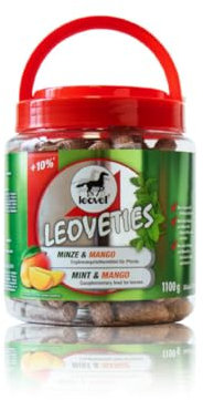Leovet Leoveties Minze & Mango | 1,1 kg | Ergänzungsfuttermittel für Pferde | Snacks zum Training oder als Belohnung | Frei von künstlichen Aromen & Zusatzstoffen | ADMR konform
