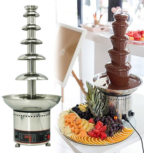 GESAIDES Commercial Chocolate Fountain Machine, Chocolate Fountains for Parties Weddings and Parties, Chocolate Fountain Machine for Queso, Candy and Liqueur,6tiers
