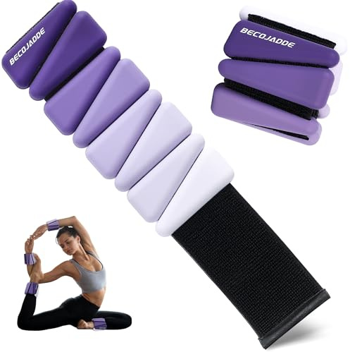 BECOJADDE Ankle Weights Set von 2 (Je 0.45kg / 0.9kg) für Frauen Männer Gewichtsmanschetten für Beine und Arme Adjustable Handgelenk Gewichte for Home Pilates Joggen Walking Workout Yoga