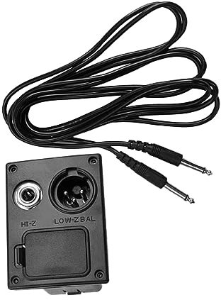 EXCEART Boîtier pour Pile 9v Guitare Acoustique avec Câble 3 Mètres, Micro Actif Compatible Guitare Électrique Basse Ukulélé, Porte-Piles 4 Broches Format Plat pour Accessoires Instrument