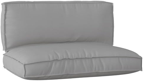 vidaXL Pallet Kissen Set 2 pcs Grau 120 x 80 x 12 cm Oxford-Stoff, Garten und Terrasse, Moderne Sitzgelegenheiten, Wasserabweisende Kissen für stylisches Sommervergnügen!