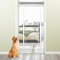 GYMAX Extra Tall Pet Gate, 77-104 cm Adjustable Width Dog Gate with Small Door, Dual Locks and Pressure Mount System, 150 cm/171 cm Tall Metal Pet Door for Doorways, Kitchen (171 cm Tall)