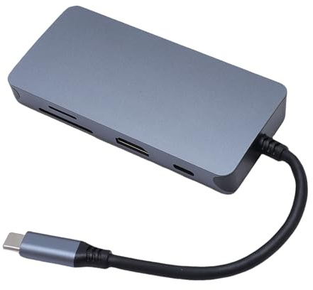 Bewinner 8 in 1 Stazione Docking, Tipo C PD USB3.0 USB2.0 RJ45 HD Multimedia Interfaccia, Adattatore Hub USB 4K Laptop con Carico Rapido