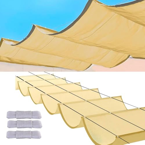 Ausziehbares wasserdichtes Sonnensegel, 3,1 x 4 m, Terrassenüberdachung, Pergola-Markise, UV-Schutz, verstellbares Segel für Garten und Terrasse