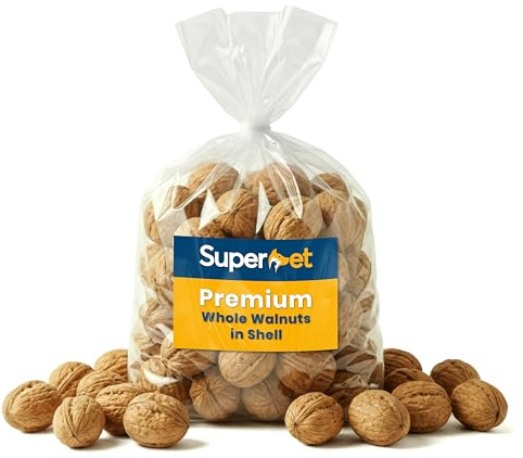Superpet Premium Walnuts in Shell, Squirrel and Parrot Food, Unsalted 5kg | Squirrel Food & Bird Enrichment, Natural High-Energy Foraging Treat, Ideal for Garden Wildlife & Parrots, Year-Round Feeding