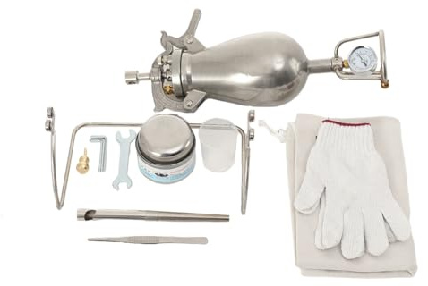 YILIKISS 1000ml Chinesische Popcornmaschine, Hand-Popcorn-Maschine, Edelstahl-Popcorn-Kanone, Hochdruck-Popcorn-Maker, Mini-Popcorn-Topf für Familientreffen, Partyspaß