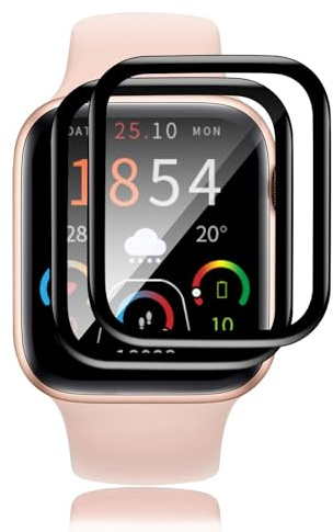 VideoSecu 2 pièces 3D Verre Trempé pour Apple Watch se/6/5/4 40mm Protection écran, 0,33mm & Dureté 9H, Anti-Rayures, 100% sans Bulles Vitre Protection, Haute Sensibilité, Haute définition Protecteur