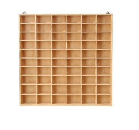 FytStycale Setzkasten wandmontiert Setzkasten aus naturbelassen setzkasten für, Spielzimmer, 60 Grids