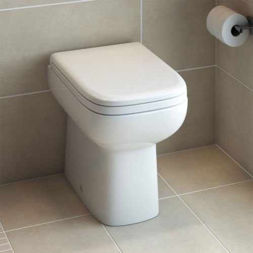 RAK Origin Short Projection (490mm) Back to Wall Toilet Pan With Soft Close Seat