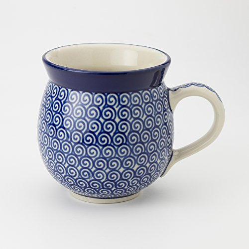Polish Pottery 330ml Gents Mug - Doodle