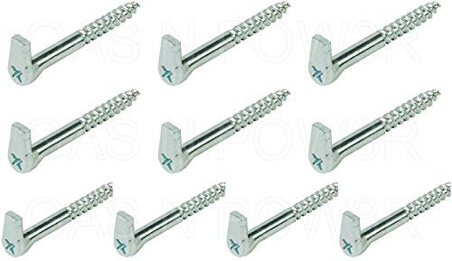 Screw Hooks with Cross Slot Heavy Duty GALVANISED Steel SELF Tapping Wood 5.8 x 80mm x10
