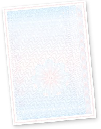 TATMOTIVE Wertpapier Briefpapier DIN A4 für Urkunden, 100 Blatt | Beidseitig bedruckt, feine Struktur als Kopierschutz, für Tintenstrahl- und Laserdrucker, mattes Offsetpapier