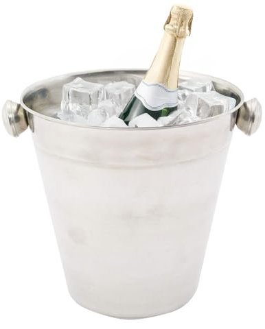14CM Ice Bucket - Party Bucket Has 2 Round Easy Carry Handles, Ice Bucket Freeze Bucket | Stainless Steel | Ideal for Bars & Restaraunts, Used for Champagne, Wines, Beer & Many More