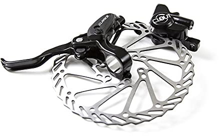 Clarks Cycle Systems Bestandteile: Clout-1 Front & Rear Hydraulic Disc Bremsen-Set, Schwarz, 160/160mm