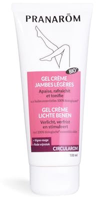 Pranarôm Circularom Gel Crème Bio Confort Circulatoire Jambes Légères Gel Ultra-Frais Aux huiles essentielles 100% pures et naturelles 100 ml