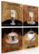 murando - Wandbilder Set Kaffee 60x60 cm 4 Teilig je 30x30 Vlies Leinwandbild Kunstdruck modern Wandbilder XXL Wanddekoration Design Wand Bild mehrteilig Coffee Küche Kaffeetasse