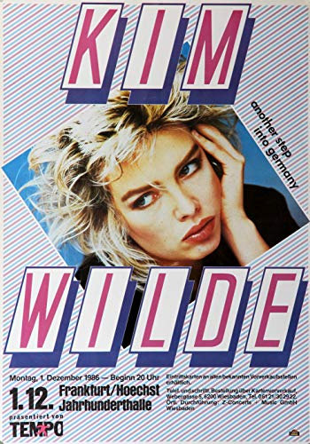 Premium Poster/Plakat | DIN A1 | Wanddeko | Live Konzert Veranstaltung » Kim Wilde, Frankfurt 1986 «