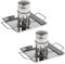bremermann Asador de pollo con recipiente para aromas, de acero inoxidable, aprox. 24,5 x 18,5 cm, soporte para pollo y pollo