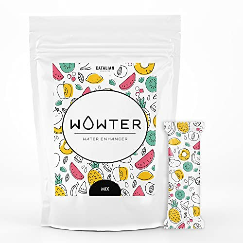WOWTER by AMZ BETTER, Poudre Pour Aromatiser l’eau, 12 Sachets de Poudre de Saveur Dragon Fruit, Sans Calories, Sans OGM, Sans Gluten, Sans Sucre, Made in Italy, 48 g