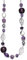 Bulinlin Damen Lange Perlenkette Statement Boho Silber Metallkette Hochzeitstag Modeschmuck Geschenke Pullover Halskette für Frauen（24-Purple）