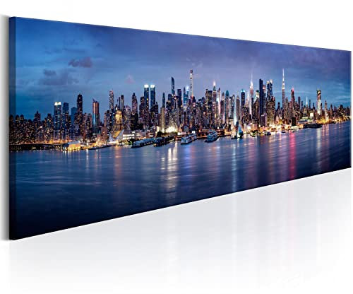 murando Acrylglasbild New York 120x40 cm 1 Teilig Wandbild auf Acryl Glasbilder Kunstdruck Moderne Acrylglas Platte Wanddekoration Geschenke Heimdekoration Glasbild Stadt City NY d-B-0179-k-a