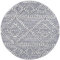 payé Teppich Rund - Hochflor - Boho - Pastellgrau Cream Grau - 160x160cm - Modern Raute Muster - Skandinavisch Flauschig Weich - Wohnteppich Schlafzimmer Dekoration