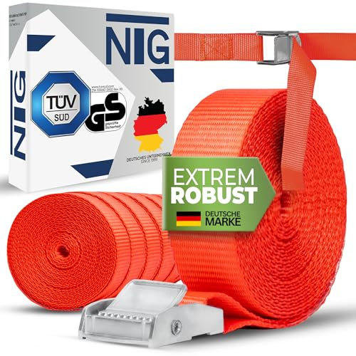 Zurrgurte mit Klemmschloss, für die schnelle Sicherung im Auto, Fahrradträger, Sackkarre und beim Umzug, hochwertige Verarbeitung. 10er Set 10 Stück pro Set, 25mm breit (10 STK. 3m)