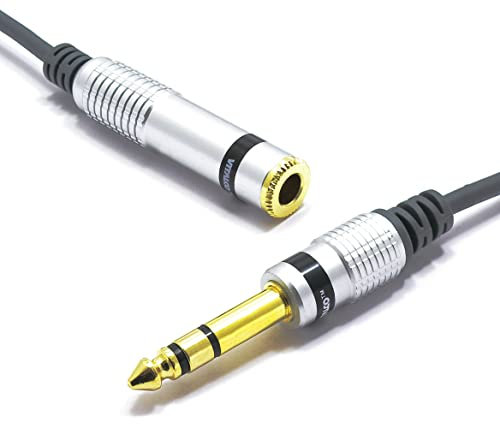 VITALCO Jack 6.3 Prolunga Cavo 5m Connettore Jack 6.3mm TRS Femmina a Maschio Schermato Cavi Audio Stereo