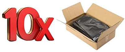 PHG Extra Heavy-Duty Trash Bags | Premium Quality Plastic Bin Bags | Durable Plastic Waste Bags | Extra Strong Refuse Sacks for House-Use | Black | 100 Litres (Pack of 10 (100 Bags))