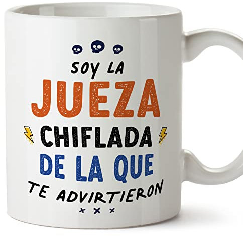 MUGFFINS Tazas para JUEZA mujer - En Español - Todos te advirtieron - 11 oz / 330 ml - Regalo original y divertido