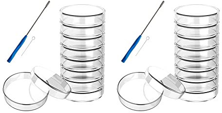 Fxndknjks Glasschalen mit Deckel, für Schule, Labor, Ersatzteile, 100 mm, 90 mm, 20 Stück