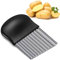 Comforty Wellenschneider Gemüse Kinder, Pommes Wellenmesser, Pommesschneider, Riffelmesser Edelstahl für Pommes Kartoffeln Gemüse