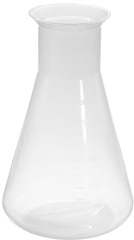PATIKIL 1000ml Plastic Erlenmeyer Flask, 1 Pack Wide Mouth Conical Flask for Laboratory, Clear