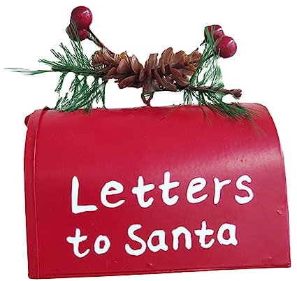 ABOOFAN 4 Stück Briefkastendekoration Aus Metall Mini-briefkasten Spielzeug Briefkasten Weihnachtskugelverzierung Glas Mit Weihnachtsplätzchen Medaillon Die Klingel Eisen Weihnachtsbaum