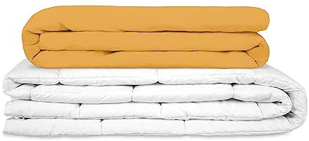 TherapieDecken - Basic Gravity Gewichtsdecke für Erwachsene Weighted Blanket Schwere Decke Für besseren Schlaf, Mustard, Größe: 150x220 cm 8 kg
