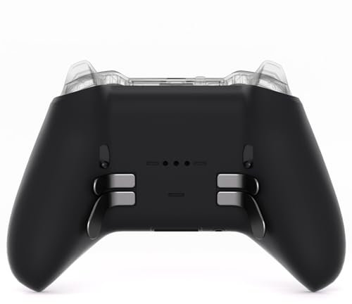 eXtremeRate Rückgehäuse Case für Xbox Elite Series 2 Controller, DIY-Ersatz Back Shell Cover Rückseite Abdeckung & Schrauben Set für Xbox Elite Series 2-Core Controller Modell 1797–Schwarz