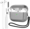 BEAUDOM Custodia trasparente per Airpods Pro 2 per Airpods Pro 2 [Supporto USB-C] [Ricarica wireless] con penna per pulizia Airpods e cinghia di fissaggio per Airpods Pro 2a generazione (Nero)