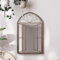 MirrorOutlet The Kirkby - Espejo de Pared Decorativo con Forma de Arco de Metal rústico con Efecto de Ventana, 92 cm x 61 cm
