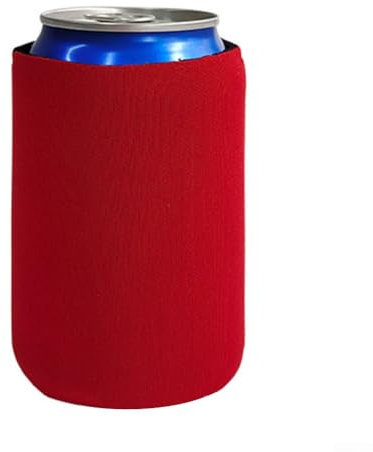 FUBESK Dosenhülsen Isolatoren Halter - Rutschfeste Dosenkühler Hülsen für Bier, Flaschen, Softdrinks, Abdeckungen für Strand, Sommer Pool Partys (Rot)