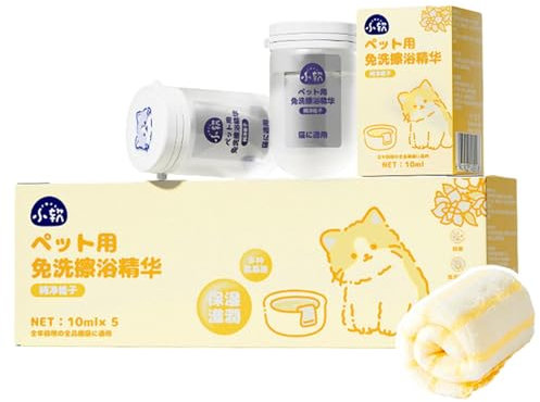 Wasserloses Trockenshampoo für Hunde,Wasserloses Shampoo für Katzen - Sanftes Katzen-Trockenshampoo Mildes wasserloses Haustiershampoo,Tragbares Trockenshampoo für Hunde, natürliches Haustiershampoo f
