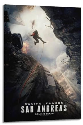 Zamou San Andreas Leinwand-Poster, Wandkunst, dekoratives Wohnzimmer-Poster, Schlafzimmer-Poster, 60 x 90 cm, Rahmenstil