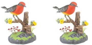 NeaxgeandX 506A Stiftehalter mit Geräuschsteuerung, Vogelsimulation, Vogel-Design, Spielzeug, Geschenke, 2 Stück
