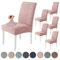 Ystyle Coprisedie Con Schienale 6 Pezzi, Elasticizzato Copri Sedie Soggiorno Cucina, Copri Sedia Cucina Soggiorno Morbido Comodo Anti-Graffio, Facile Da Pulire E Resistente, Rosa
