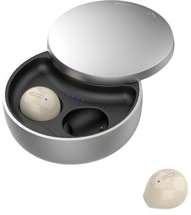 Mini Auricolari Wireless, Cuffie con Cancellazione del Rumore a Lunga Durata con Design Mini Compatto, Connessione 5.1, per Telefoni, Computer, Tablet e Altro (Nudo)