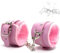 Generico Foderato in peluche con polsini morbidi e manette, adatto per i giochi di ruolo femminili (Rosa)