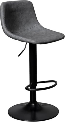 DZYHFCO Juego de taburetes de bar para isla de cocina, taburete giratorio de piel sintética ajustable, altura de mostrador de elevación aérea, taburete de bar de cocina, cafetería, bar (gris)