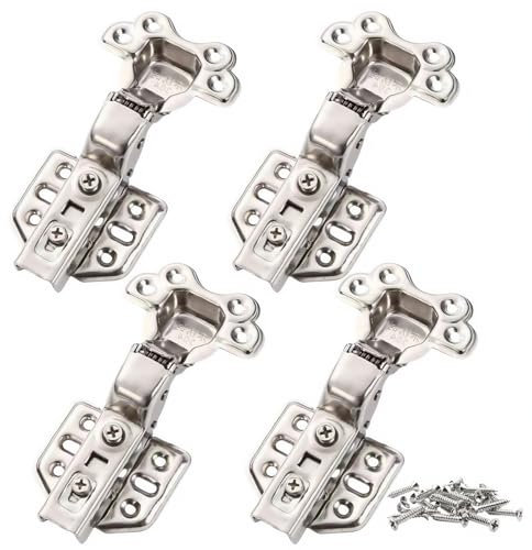 4 Pack Soft Close Cabinet Door Hinges Concealed Inset