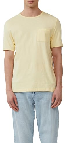 s.Oliver Flammgarn-T-Shirt mit Brusttasche und offenen Kanten