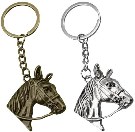 2 Morceaux De Clés De Tête De Cheval, Pendentif À La Tête De Cheval, Porte-Clés Personnalisé, Cadeau pour des Amis, Cadeau pour Les Amateurs De Chevaux.
